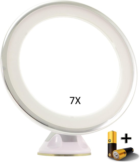 Gérard Brinard miroir lumineux à ventouse miroir LED avec batterie et câble  USB -... | bol.com