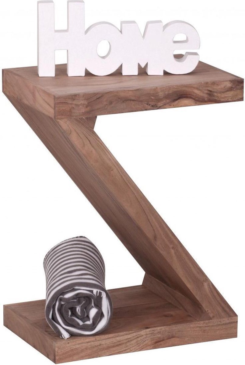 Gate39 Mumbai Z-vorm Sidetable - Lichtbruin