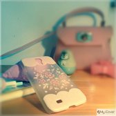 Samsung Galaxy S4 - hoes cover case - PC - Pink Flower