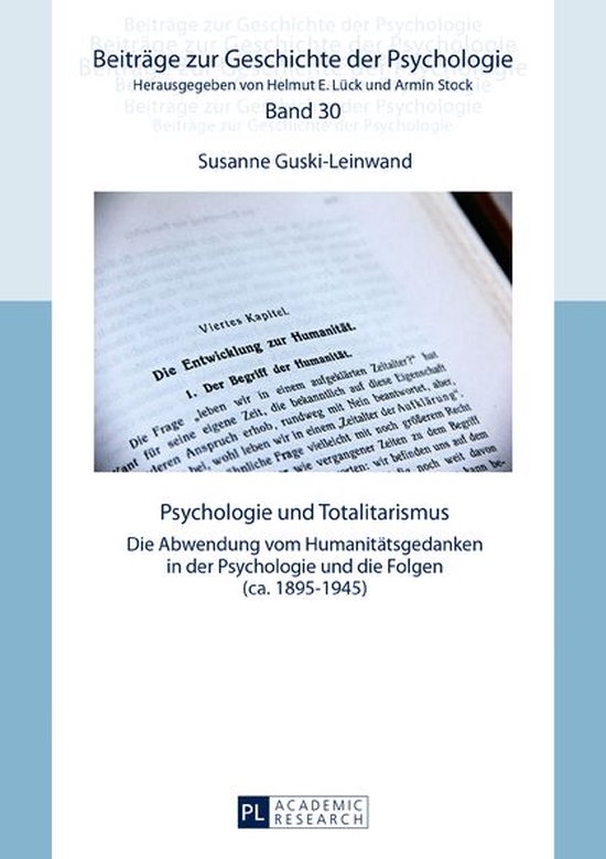 Beitraege zur Geschichte der Psychologie 30 - Psychologie un ... - cover