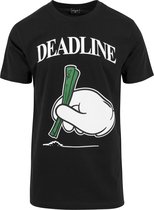 Mister tee deadline t-shirt in kleur zwart  in maat M