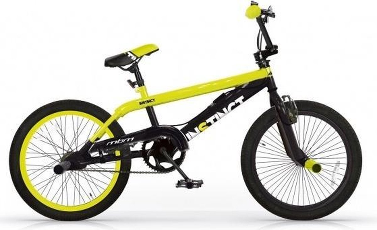 MBM Instinct BMX fiets 20 Inch Geel Zwart