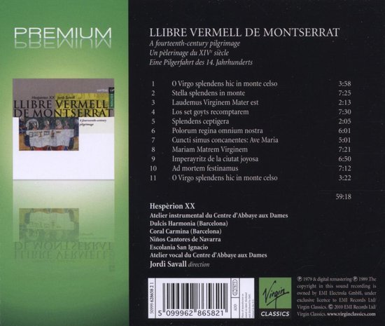 Hespèrion Xxi - Llibre Vermell de Montserrat (Klassieke Muziek CD) - Jordi Savall