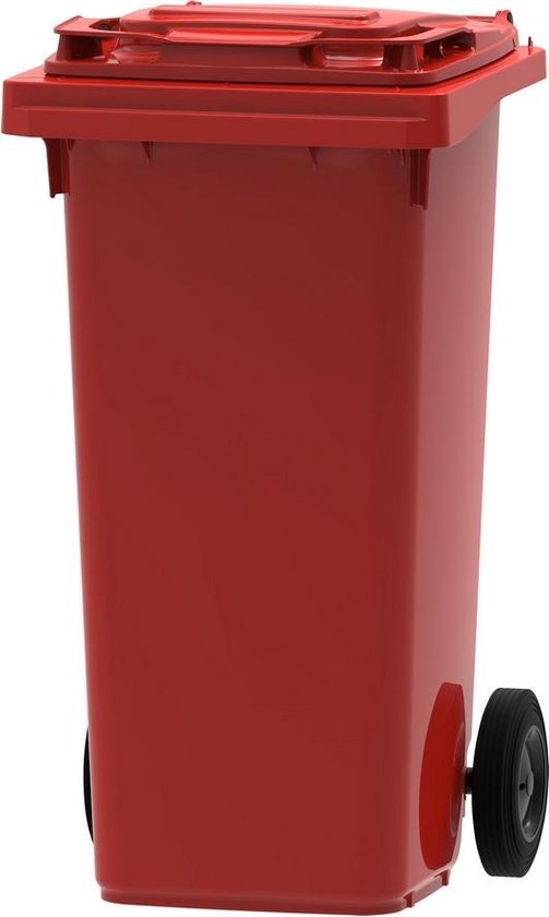 Kunststof Kliko Afval Rolcontainer Mini container - 120 liter - Rood
