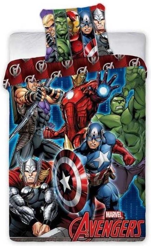 draai mot Verward Dekbedovertrek Marvel Avengers Action Maat: 1-persoons (140 x 220 cm + 1  kussensloop) | bol.com