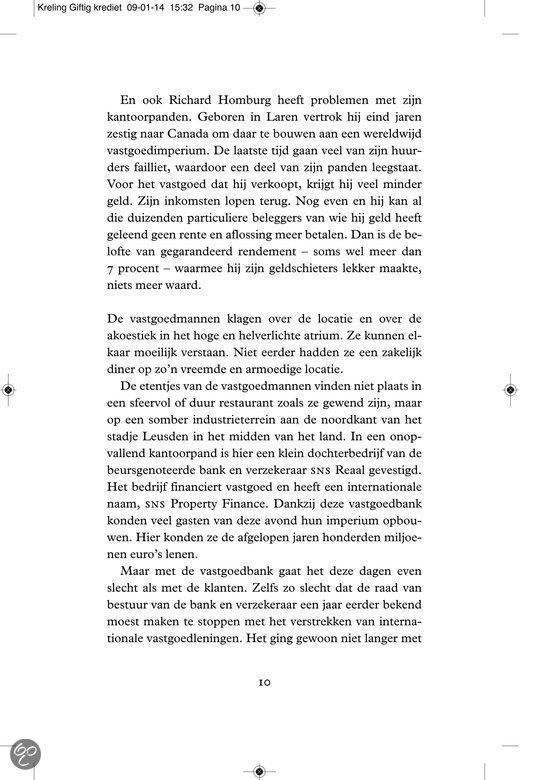 Tekstpagina met artikelen over vastgoed en financiën.