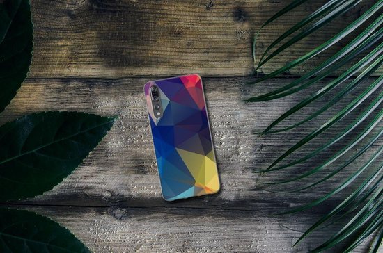 TPU étui pour Huawei P20 Pro Coque Polygon Noir