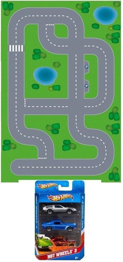 Speelgoed stratenplan wegplaten dorp XL set karton met auto speelsetje -  Kartonnen DIY... | bol.com