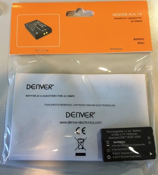 Denver ACA-14 - Batterij voor AC-5000W | bol.com