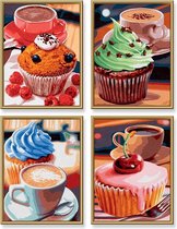 Schipper Schilderen op Nummer - Cupcakes (Quattro) - Hobbypakket