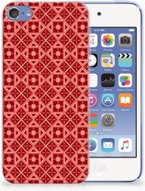Geschikt voor iPod Touch 5 | 6 Uniek TPU Hoesje Batik Red