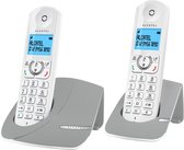 Alcatel F380 DUO GRY DECT twinset - Intuïtieve bediening gecombineerd met design - Zwart