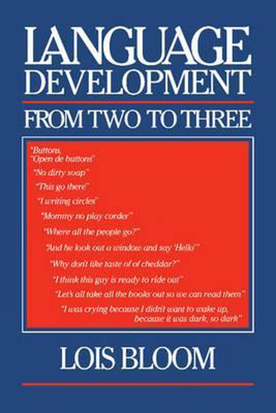 Language Development from Two to Three - cover