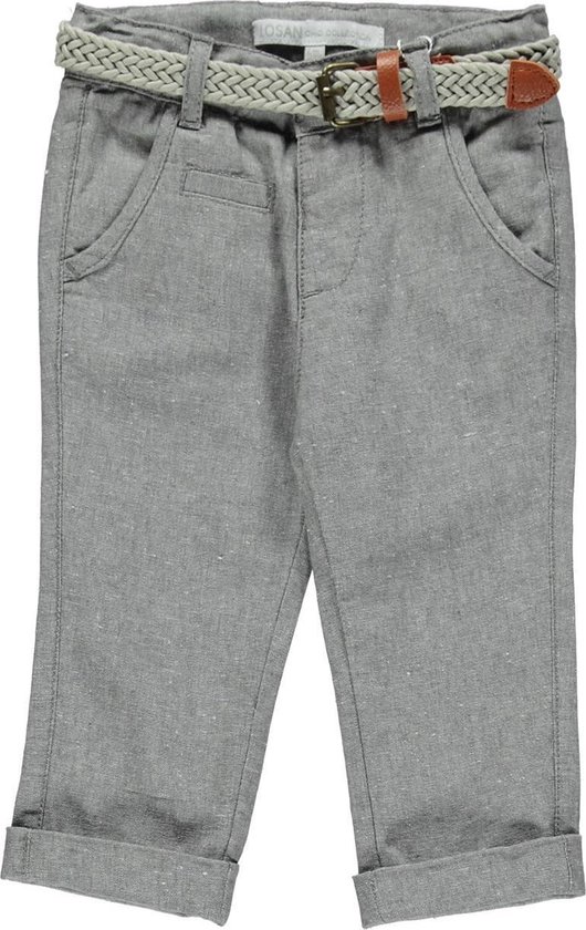 Losan Chic Baby Jongenskleding - bruine linnen broek met riem - Z18-32 Maat 68 | bol.com