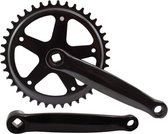 Crankset spieloos 40t staal 18 zwart 170mm - ZWART