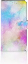 Geschikt voor Samsung Galaxy A7 (2018) Bookcase Hoesje Watercolor Light