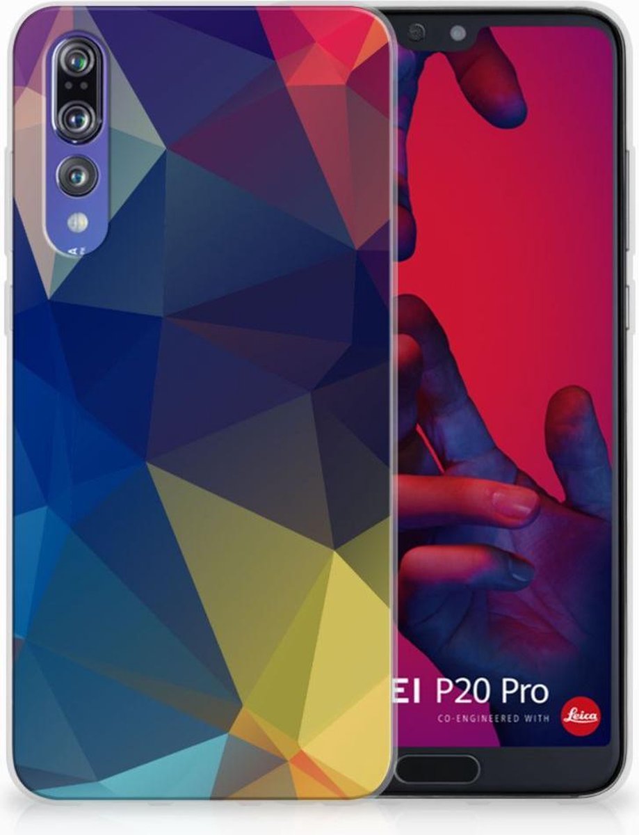 Huawei P20 Pro TPU Hoesje Polygon Dark
