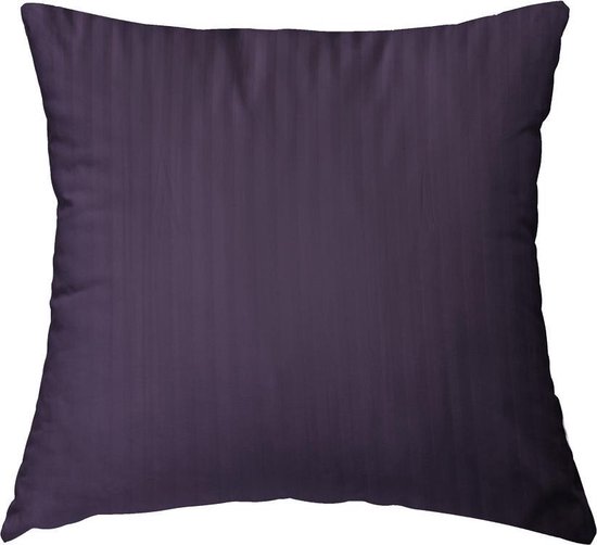 Taie d'oreiller HNL Refined Uni Stripe - 80x80 cm - Vintage Purple