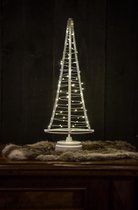 Christmas United kerstboom - Wit/Zilver - 120 LEDs - 51x19 cm