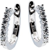 Glow 207.3004.00 Vrouwen Oorringen Witgoud 10mm 0,14ct