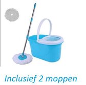 Power Spinmop Incl 2 moppen - Dweil - Groen - Schoonmaak - Mop - Mopemmer - Dweilemmer - Spinning mop - Draaidweil