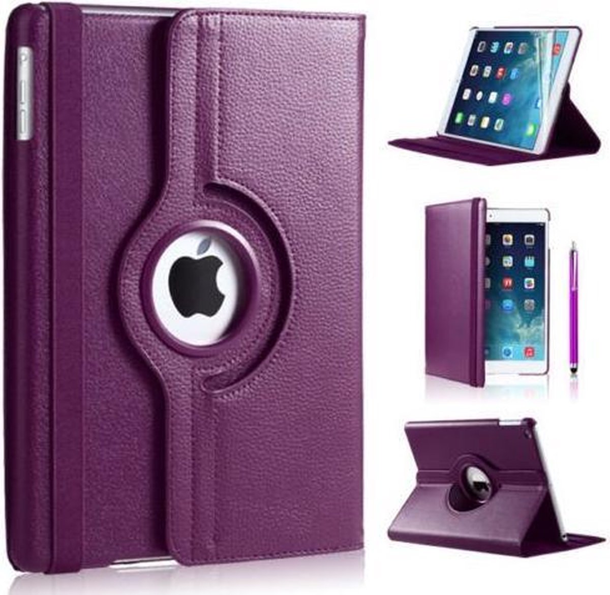 iPad Air hoes 360 graden paars leer