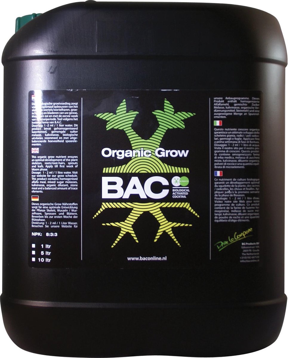 BAC Biologische Groeivoeding (5 liter) Vegan
