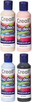 Acryl Verf - 4 Kleuren Assortiment - 4 x 80ml - Acrylverf voor kunstschilders, snel droog en niet duur - Wisselende kleuren