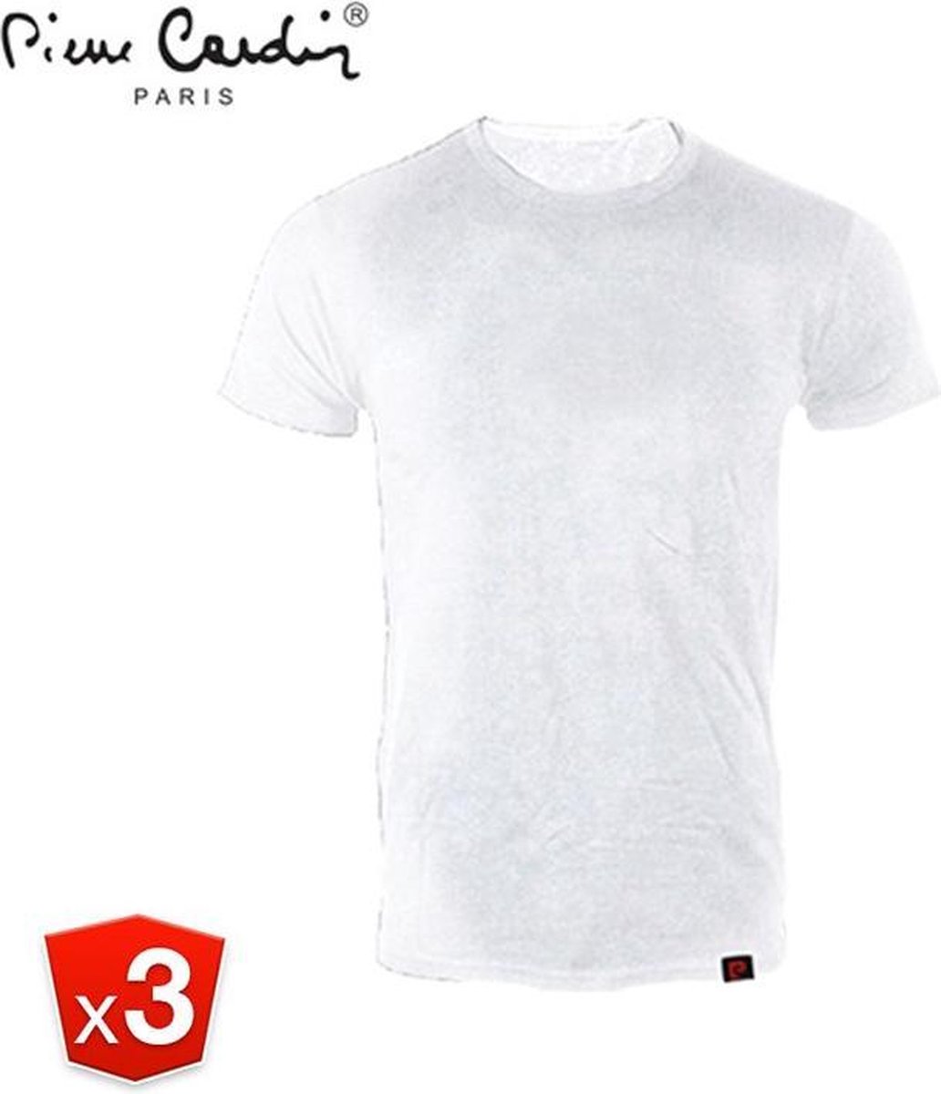 Pierre Cardin t-shirts 3pack - Ronde hals - Wit - L | bol.com