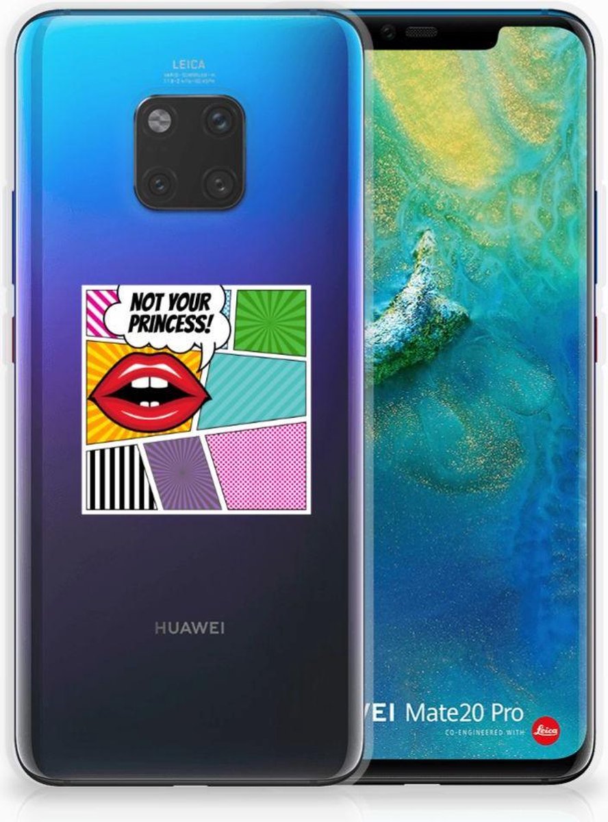 Huawei Mate 20 Pro Silicone Back Cover Popart Princess