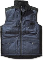 Thermo vest met nierbescherming blauw-zwart maat XL