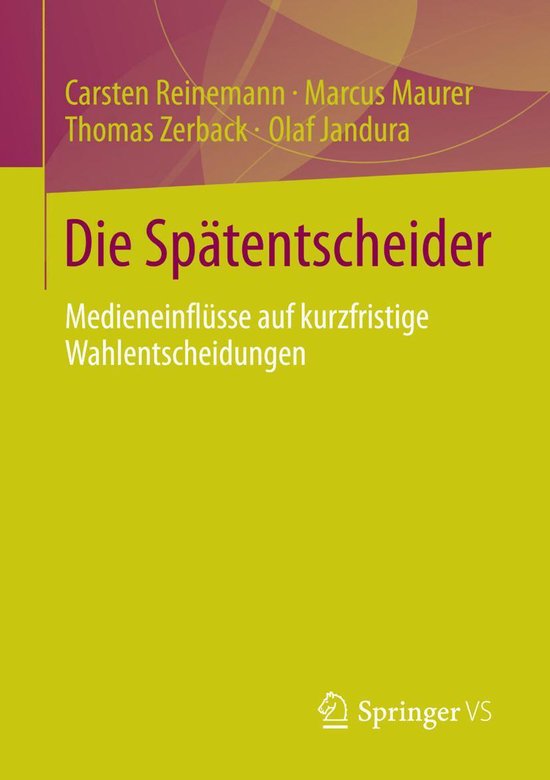 Die Spätentscheider - cover