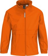 Regenkleding voor jongens/meisjes oranje - Sirocco windjas/regenjas voor kinderen 5-6 jaar (110/116) oranje