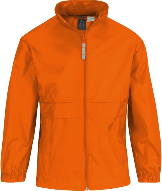 Regenkleding voor jongens/meisjes oranje - Sirocco windjas/regenjas voor kinderen 5-6 jaar (110/116) oranje