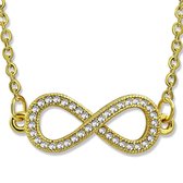 Amanto Ketting Donia  - 316L Staal PVD - Infinity - 9x25mm - 45cm