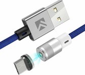 FLOVEME 1m 2A Uitgang 360 Graden Casual USB naar Micro USB Magnetische laadkabel, Ingebouwde blauwe LED-indicator, voor Samsung Galaxy S7 & S7 Edge / LG G4 / Huawei P8 / Xiaomi Mi4 en andere 