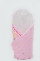 Inbakerdoek - Baby swaddle - 80x80cm - goodnight beertjes roze