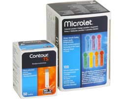 Contour TS bloedglucosestrips (50) + Microlet lancetten (100)