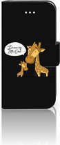 Flipcover Geschikt voor iPhone SE Giraffe