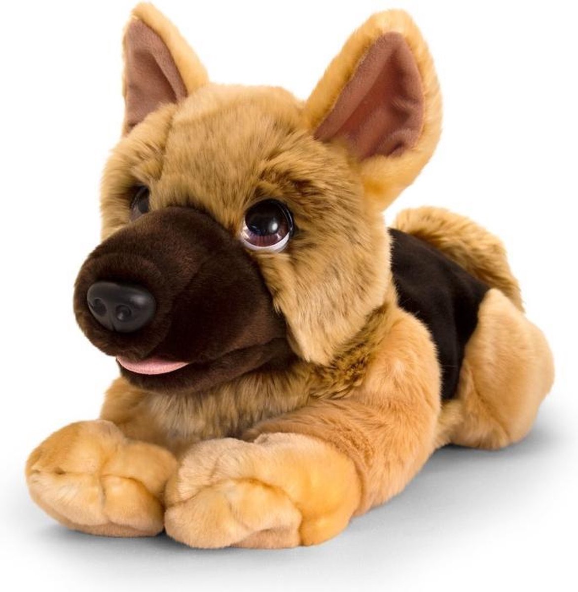Keel Toys grote pluche Herdershond bruin honden knuffel 47 cm - Honden knuffeldieren - Speelgoed voor kind - Keel Toys