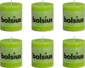 Bolsius Stompkaars 80/68 rustiek Lemongroen (per 6 stuks)