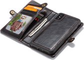 CASEME Apple iPhone X PU Lederen Portemonnee Wallet - Zwart