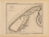Historische kaart, plattegrond van gemeente Vlieland in Noord Holland uit 1867 door Kuyper van Kaartcadeau.com
