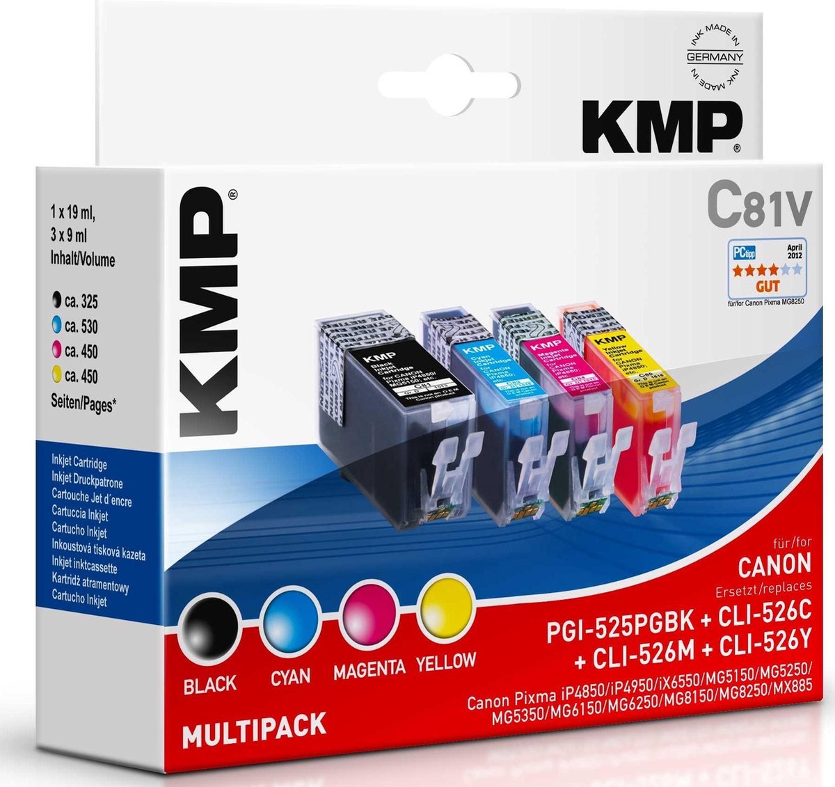 KMP C81V inktcartridge Zwart, Cyaan, Magenta, Geel Multipack 1 stuk(s)