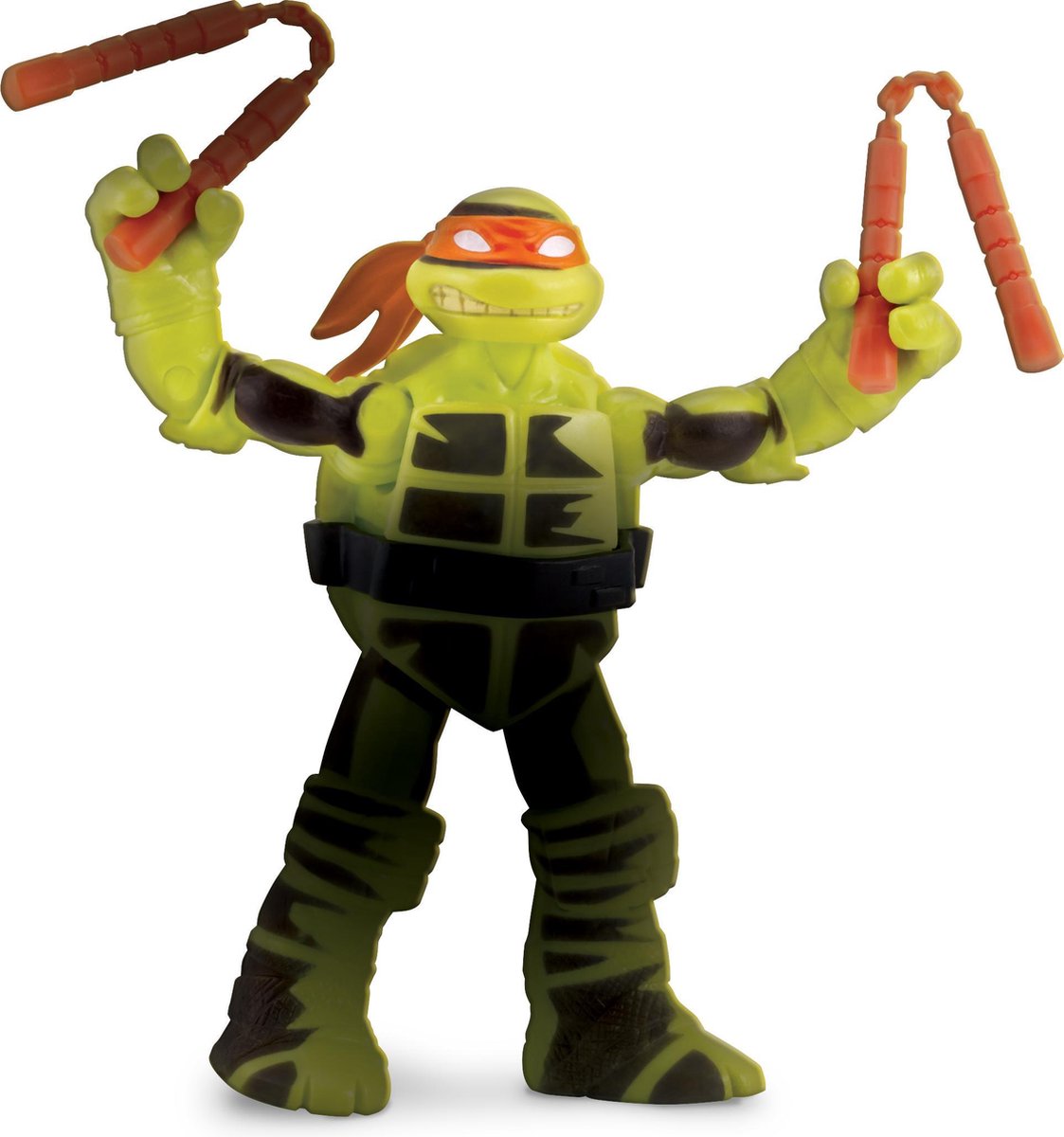 Bij wet Tijdig Blij Ninja Turtles - Beweegbaar speelfiguur van 12 cm - Michelangelo veranderd  van kleur | bol.com