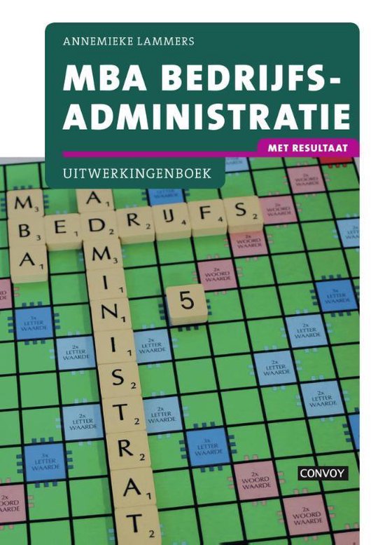 MBA Bedrijfsadministratie met resultaat Uitwerkingenboek - cover