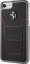 Ferrari 488 Collection Leather Back Case - Geschikt voor Apple iPhone 7 Plus (5.5") - Zwart/Zilver