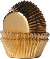 House of Marie Mini Cupcake Vormpjes - Baking Cups - Folie Goud - pk/36