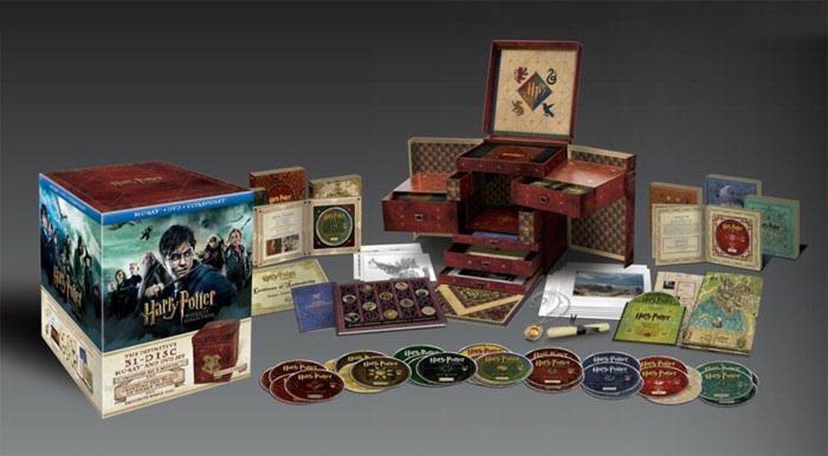 Coffret DVD et Blu Ray intégral Harry Potter Wizard's Collection à 229,99€  (Livraison incluse), 20% de réduction