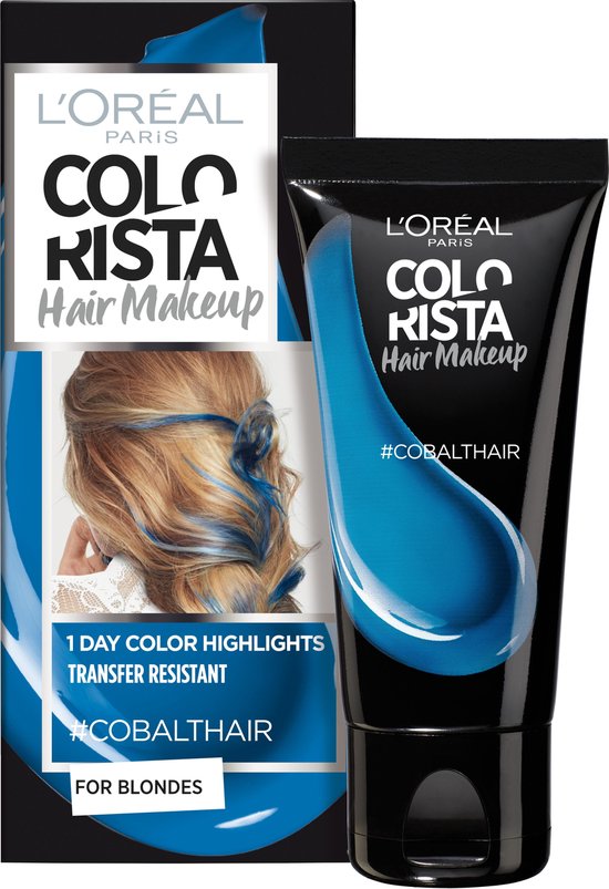 Een zin Depressie halfrond L'Oréal Paris Colorista Hair Makeup - Cobalt - 1 Dag Haarkleuring | bol.com